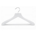 Deluxe White Wooden Suit Hanger w/Non-Slip Bar